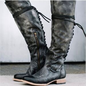 Freebird by Steven Stag Black Lace Up Boots Size 7